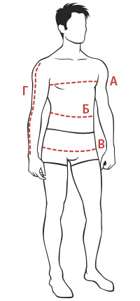 Таблица размеров Одежда мужская и унисекс